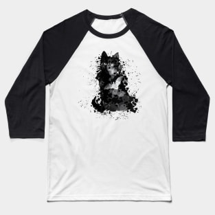 Black cat halloween design Baseball T-Shirt